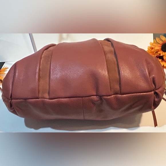Aimee Kestenberg Brown Leather & Suede Slouchy Hobo Shoulder Bag - Picture 10 of 12